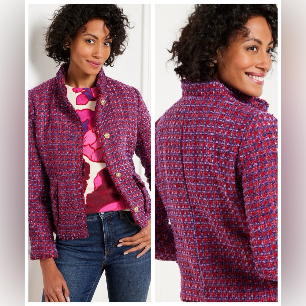 Talbots Purple Tweed Jacket